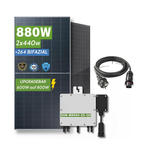Bild von ACTMIT Solaranlage 850W/860W/870W/880W im Test – Leistungsstarkes Balkonkraftwerk für zu Hause