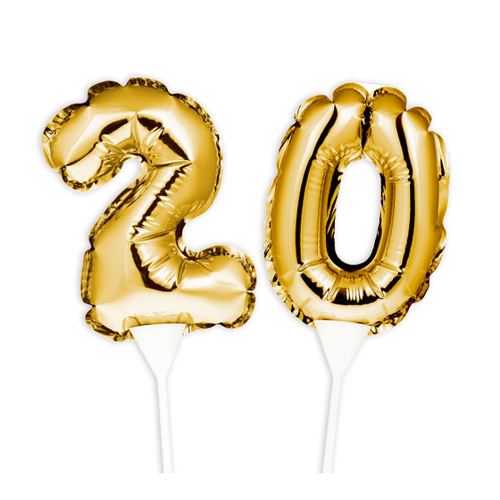 Bild von Folienballon-Kuchenpicker zum 20. Geburtstag