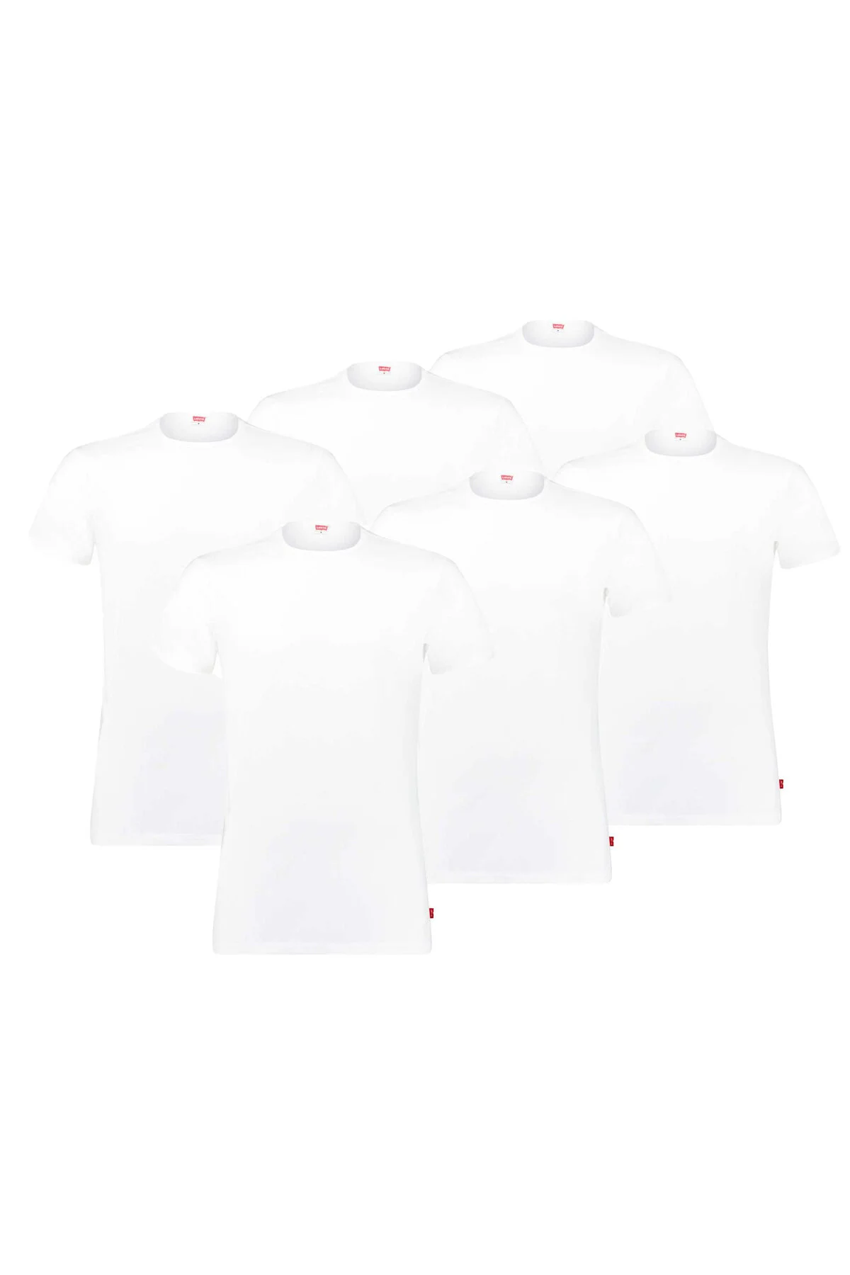 Bild von Levi's T-shirts, 6er Pack Rundhals 6p Ecom, Kurzarm, Einfarbig für Herren - XL