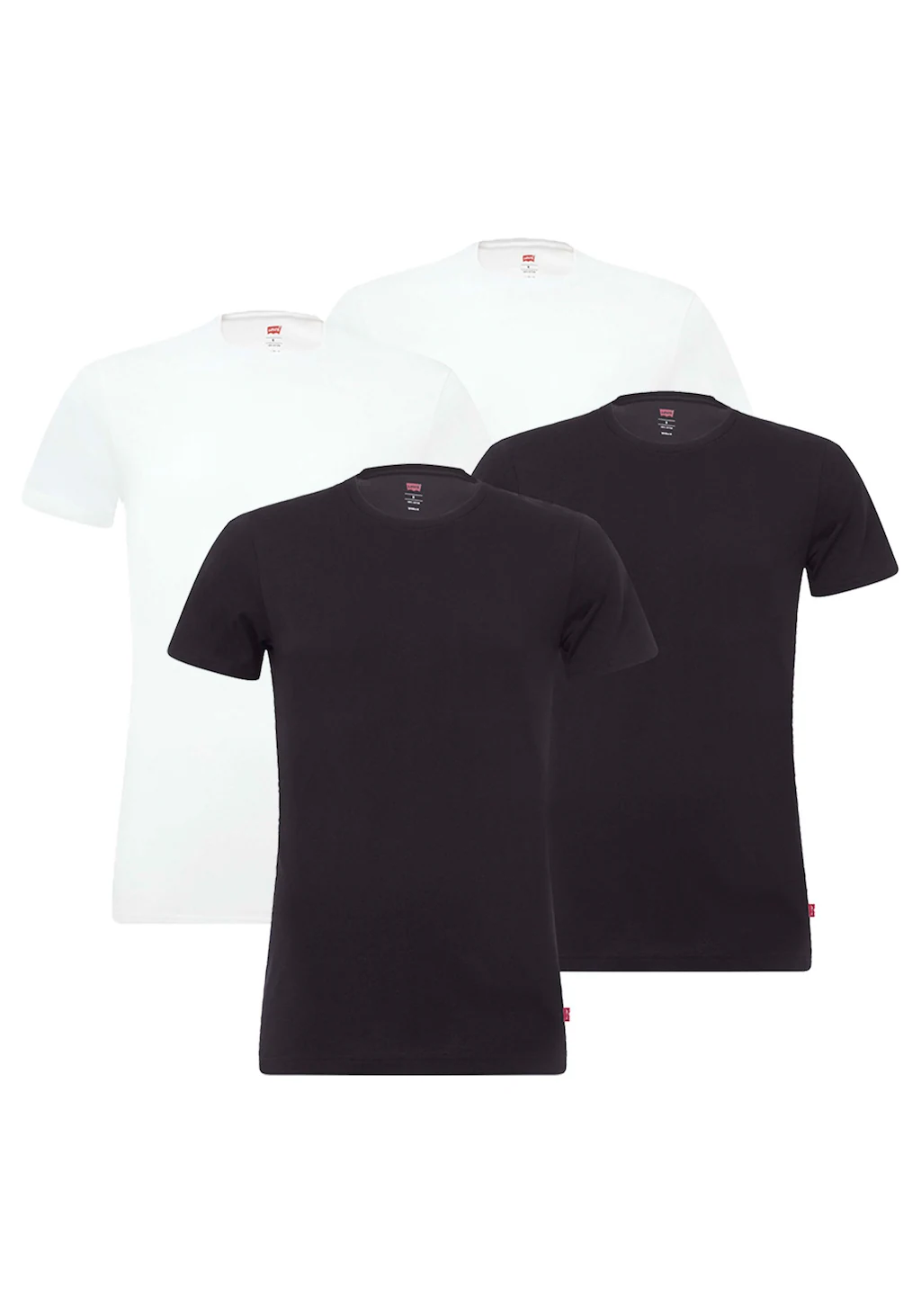 Bild von Levi's T-shirts, 4er Pack Rundhals, Kurzarm, Einfarbig für Herren - L