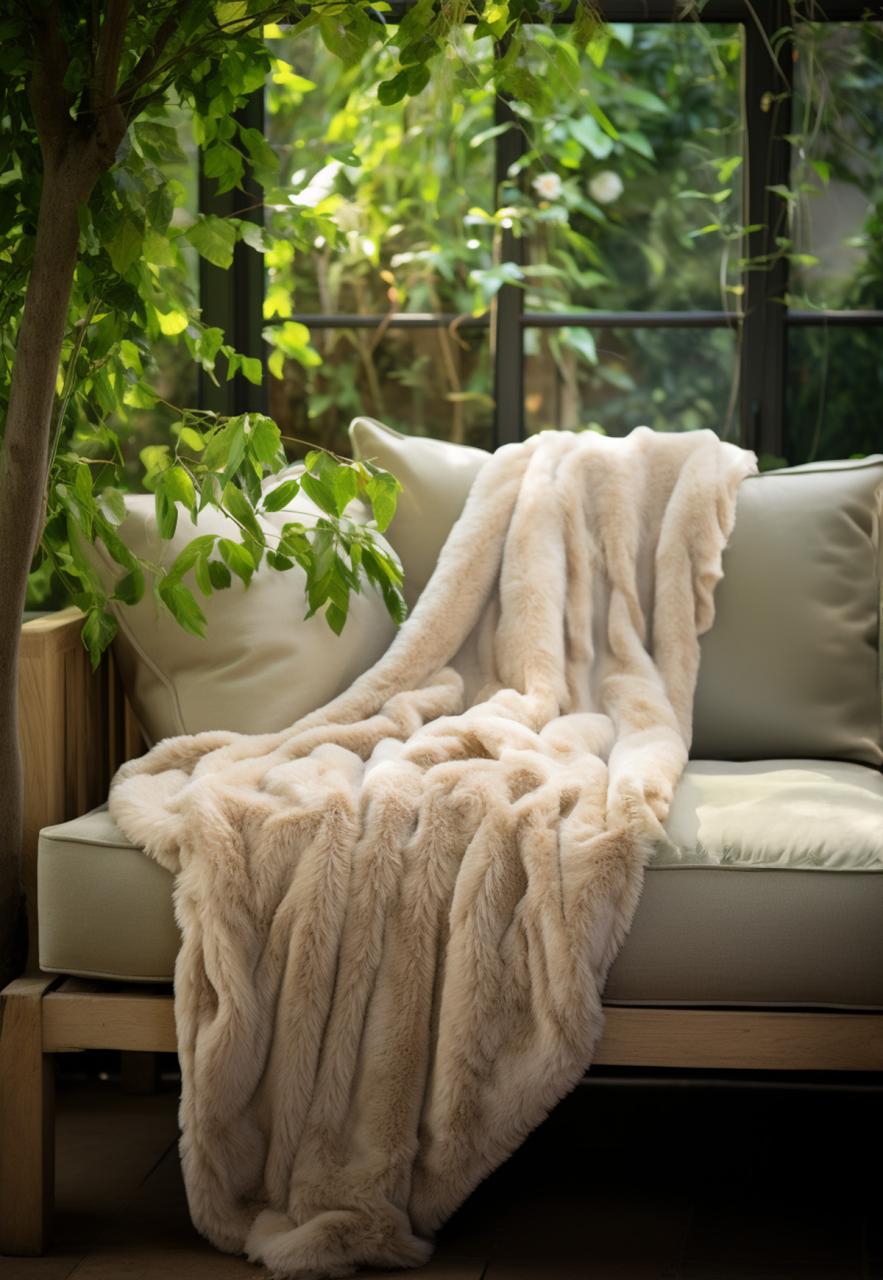 Bild von Lammfelldecke Toscana Beige 200 x 155 cm