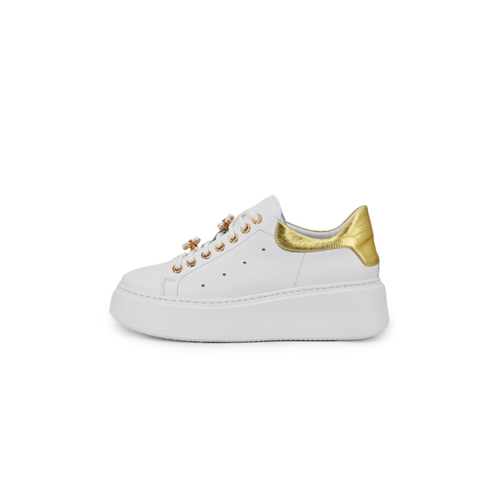Bild von Plateau Sneaker aus Leder Modell 4918 Gold in Größe EUR 41