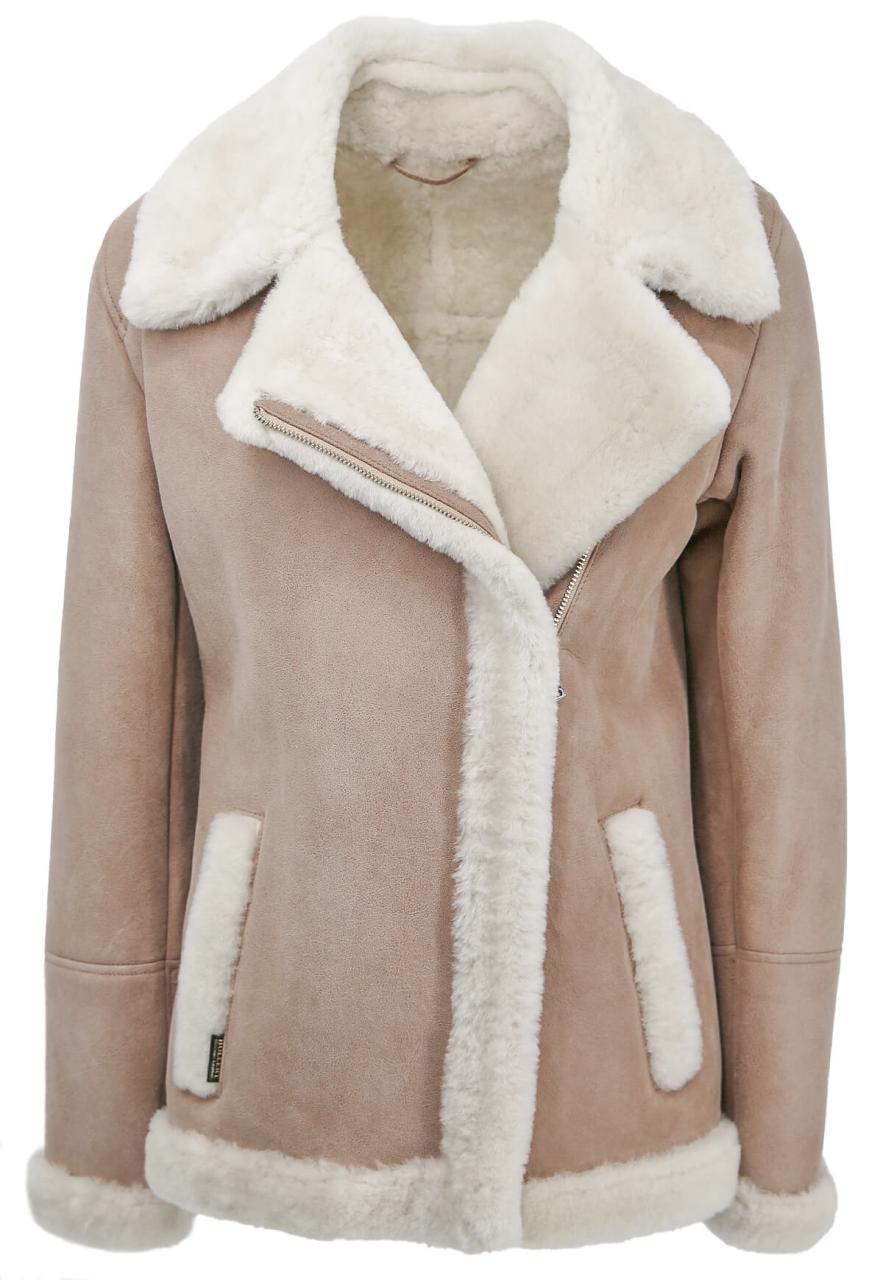 Bild von Lammfelljacke - OLA BEIGE Größe: XXL