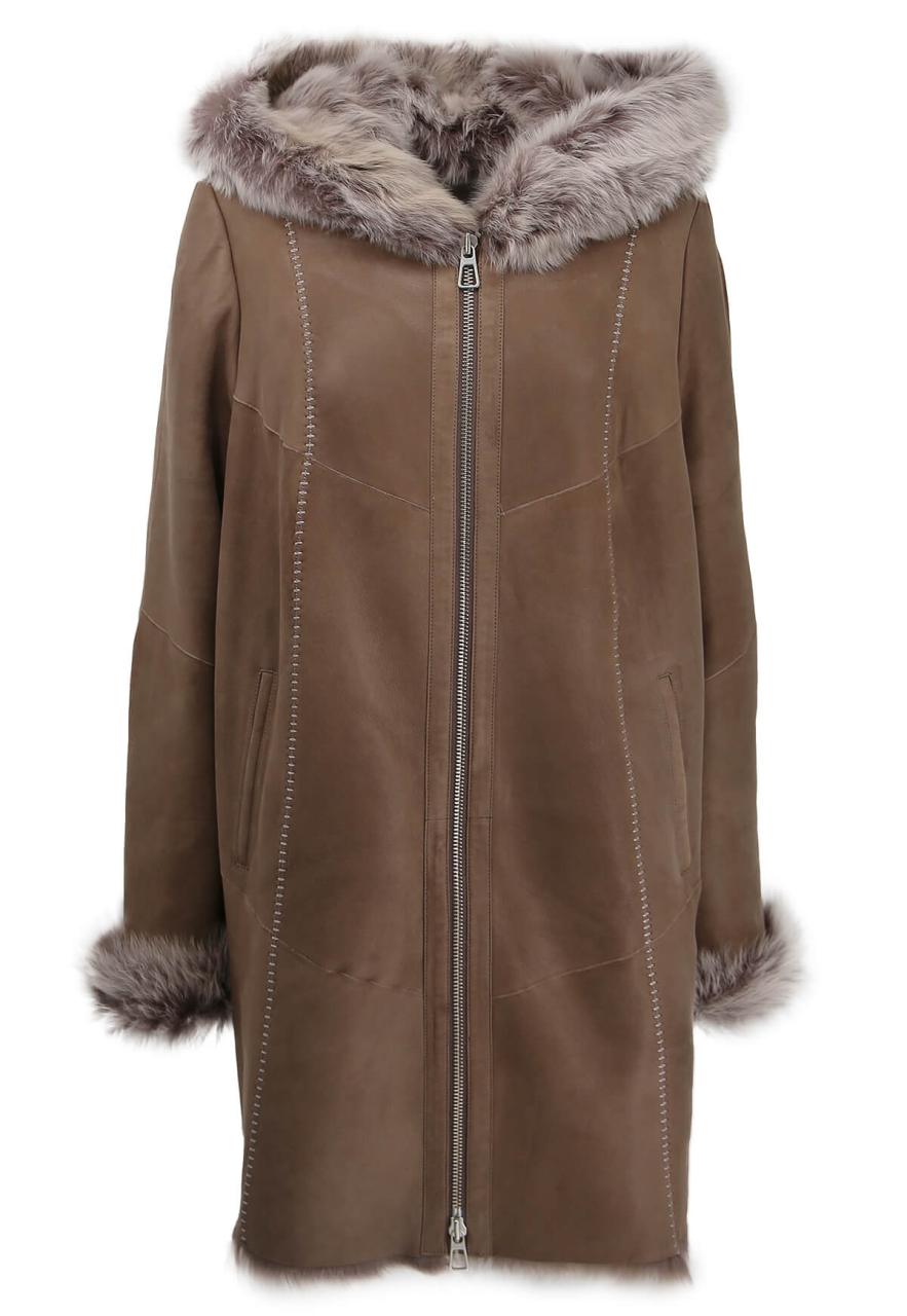 Bild von Hollert Winterjacke Toscana Lammfelljacke Leona Braun