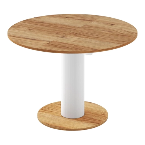 Bild von Design Esstisch HES-111 - Rund Oval Hochglanz Ausziehbar