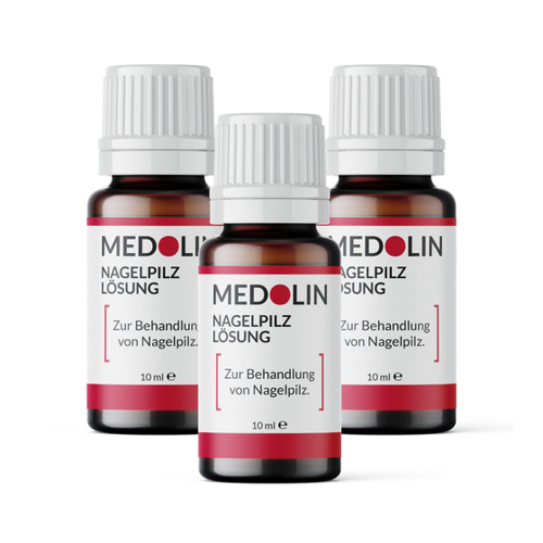 Bild von Medolin® Nagelpilz Lösung 3er Set – Der effektive Begleiter gegen Nagelpilz