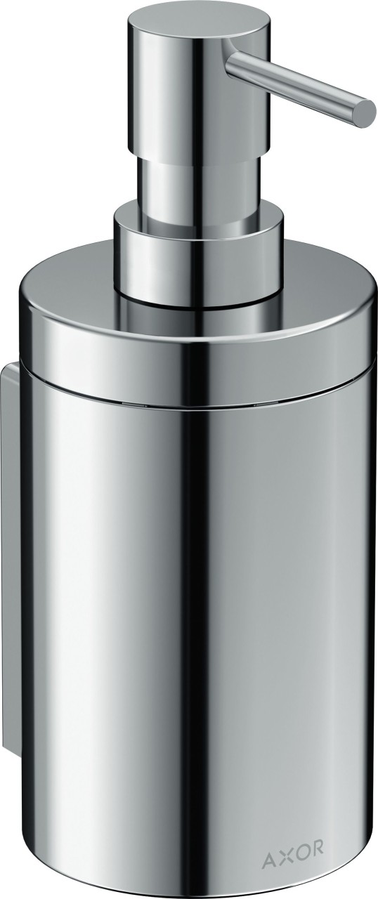 Bild von Hansgrohe AXOR Universal Circular1 x LotionspenderWandmontageMaterial: Metall, KunststoffMaterial Halteelement: Metallfür FlüssigseifeFüllmenge: 300mlDosiermenge: 2mlHöhe: 182mmDurchmesser: 76mminkl. BefestigungsmaterialBohrabstand: 35 mmDurchmesser Bohrloch: 6mm