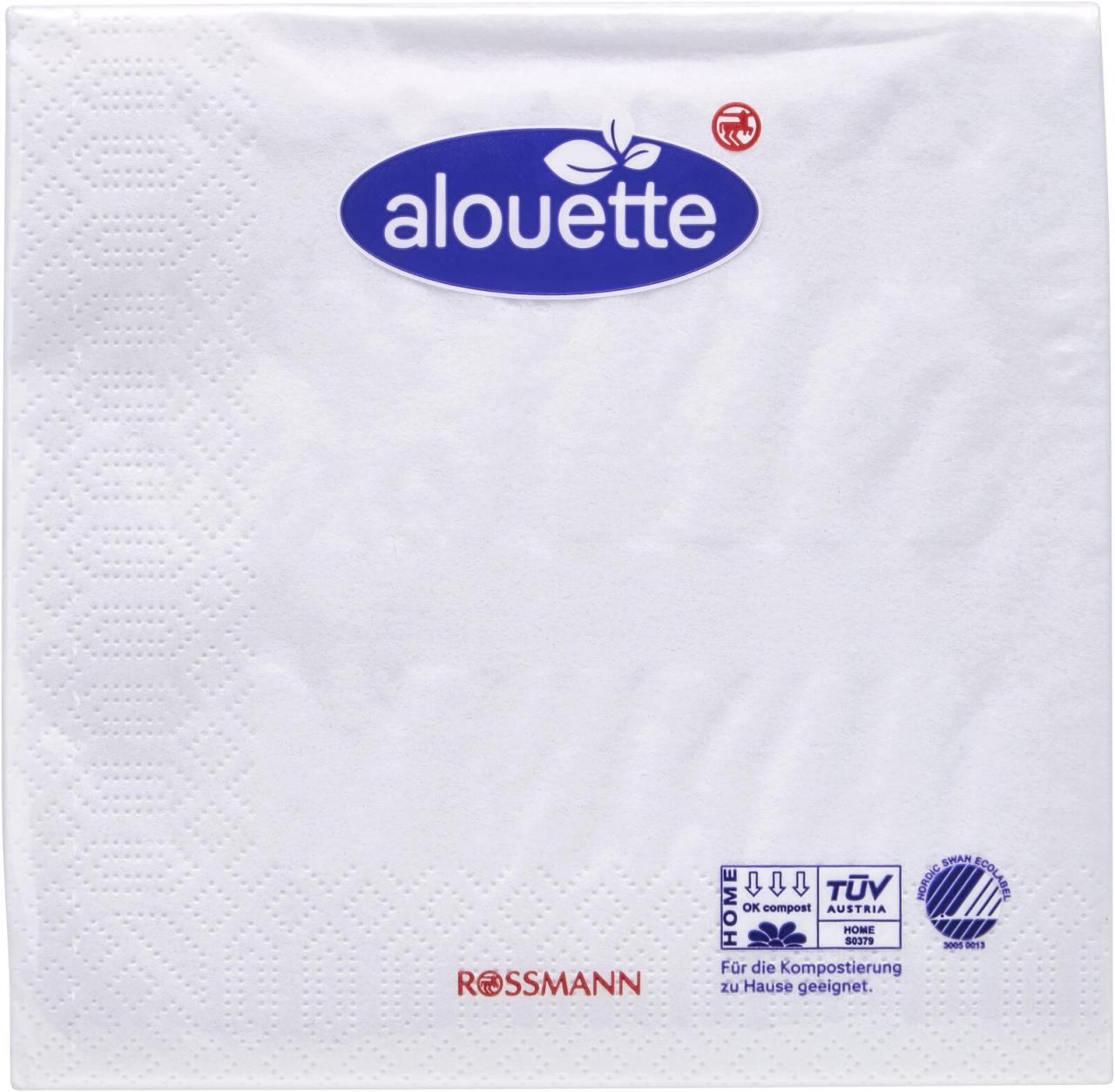 Bild von alouette Papierserviette, (20 St), 3-lagig, 24x24 cm