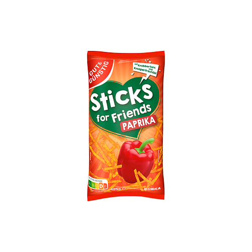 Bild von GUT&GÜNSTIG Sticks Paprika Chips 125,0 g
