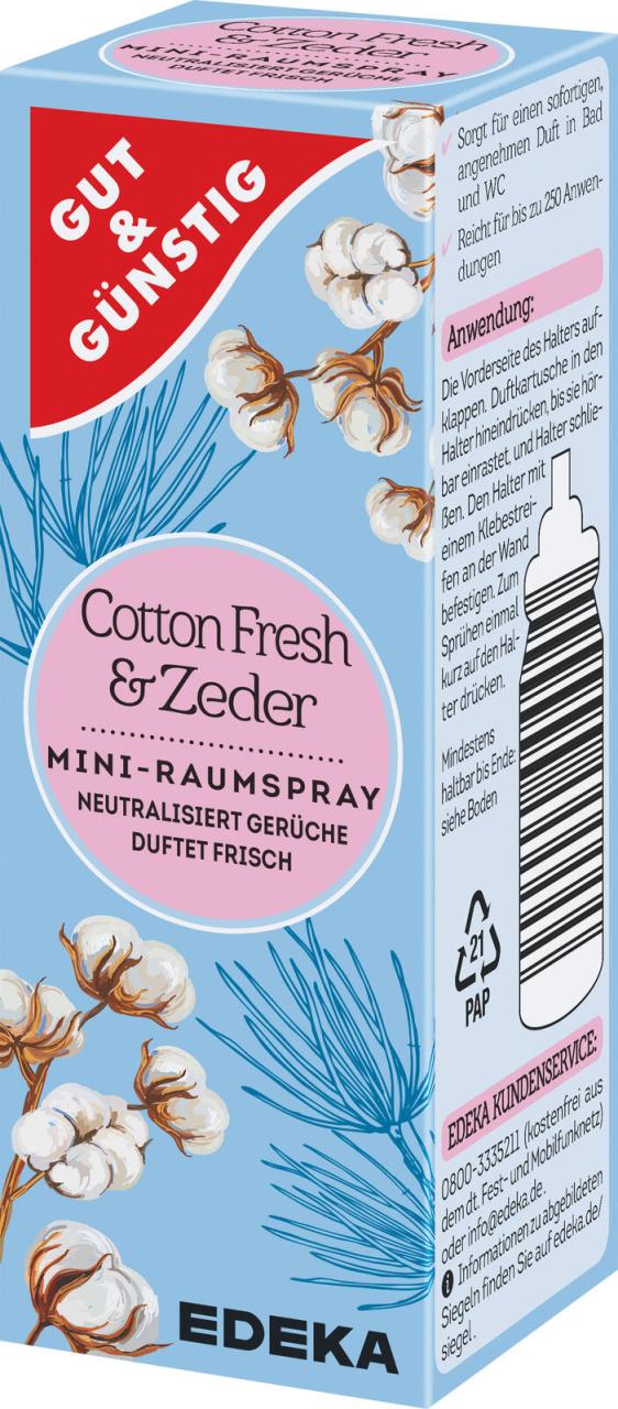 Bild von GUT&GÜNSTIG Raumduft-Nachfüller Cotton fresh & Zeder 25,0 ml
