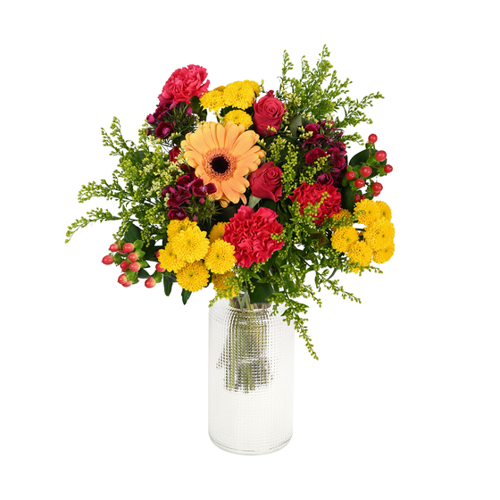 Bild von Blumenstrauß Klassiker mit Vase - Verschiedene Größen