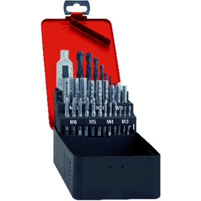 Bild von FORMAT - Hand-Gewindebohrer-Satz DIN 352 HSS M3-12 Kernbohrer