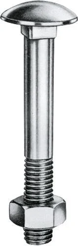 Bild von E-NORMpro - Flachrundschraube mit Vierkantansatz DIN 603 MU Stahl galv.verz. M 8x 30