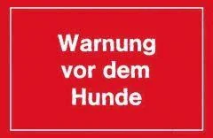 Bild von Magni, Sicherheitskennzeichnung, Warnschild Warnung vor dem Hunde 25x15cm Schild