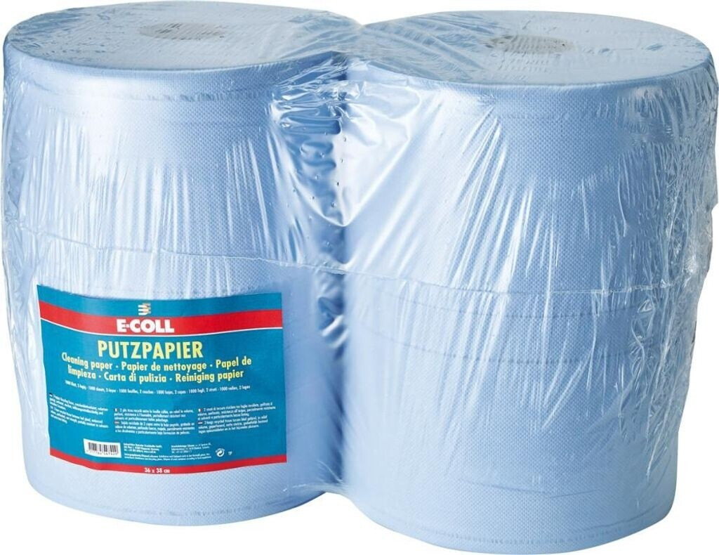 Bild von Putzpapier 2-lagig blau 1000 Abrisse Rollenbreite 38cm, Blattlänge 36cm