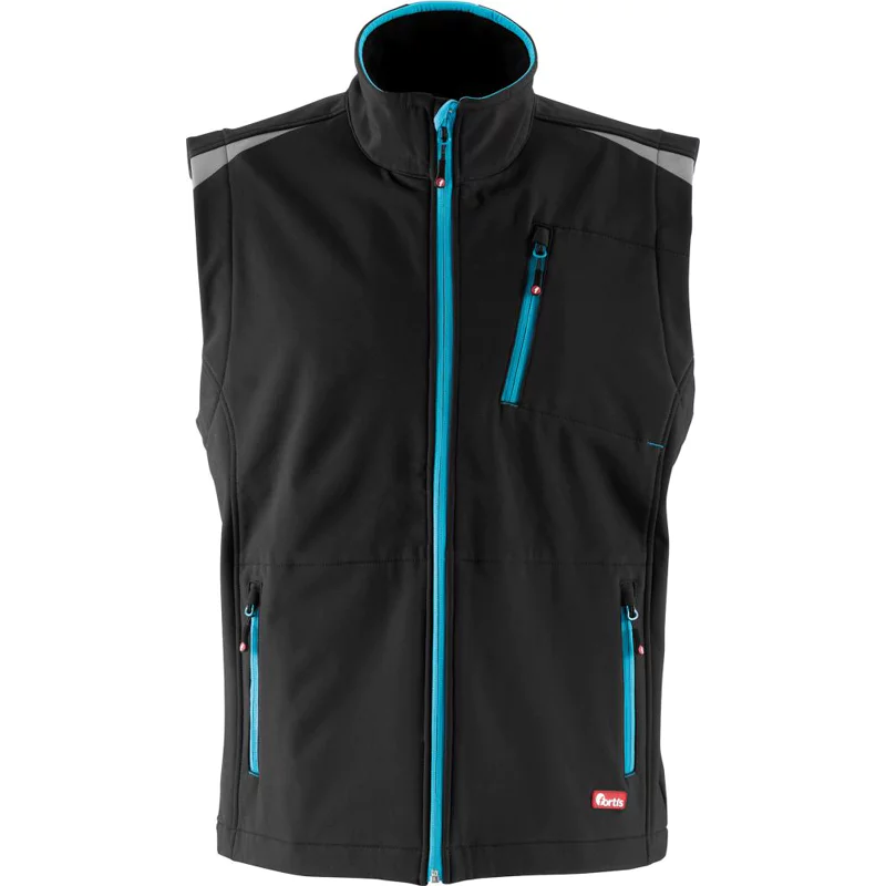 Bild von FORTIS Herren Weste 24 schwarz/tÃ¼rkis Gr. 3XL