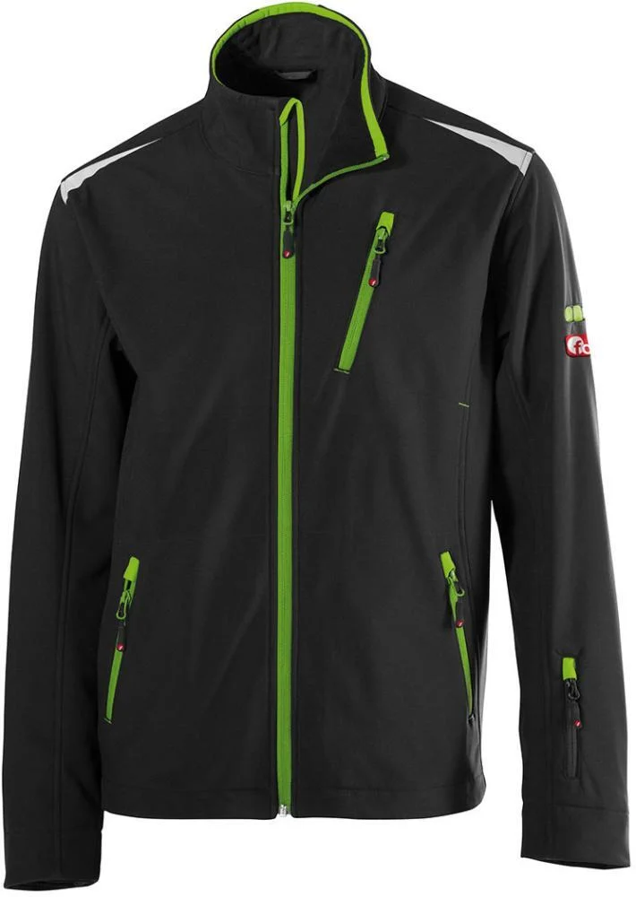 Bild von fortis Softshelljacke Herren twenty-four, schwarz/hellgrün, Größe XL
