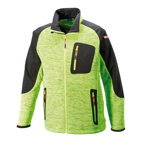 Bild von Fortis Strickjacke Softshell - Vielseitige Arbeitsjacke in Limegreen-Schwarz