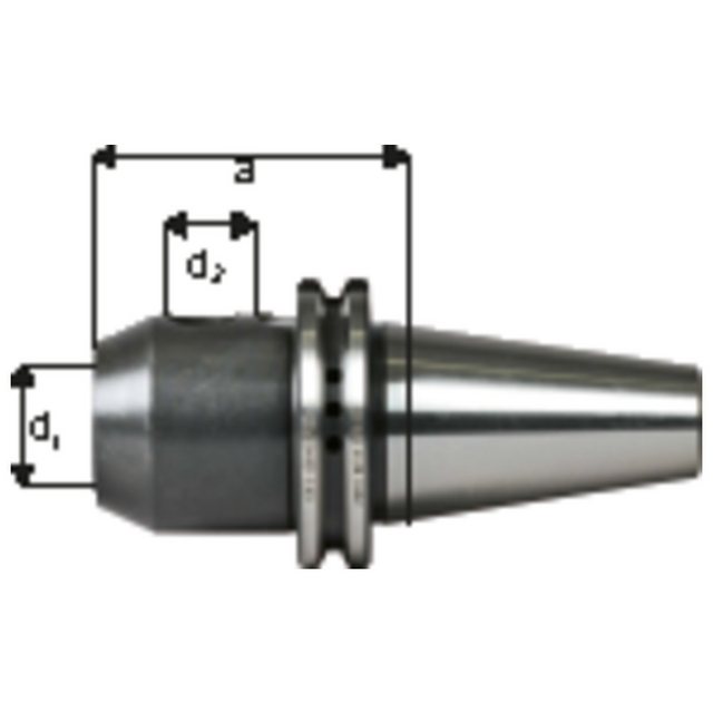 Bild von Fortis, Zubehör Maschine, Flächenspannfutter DIN69871ADB SK40 8 mm A50