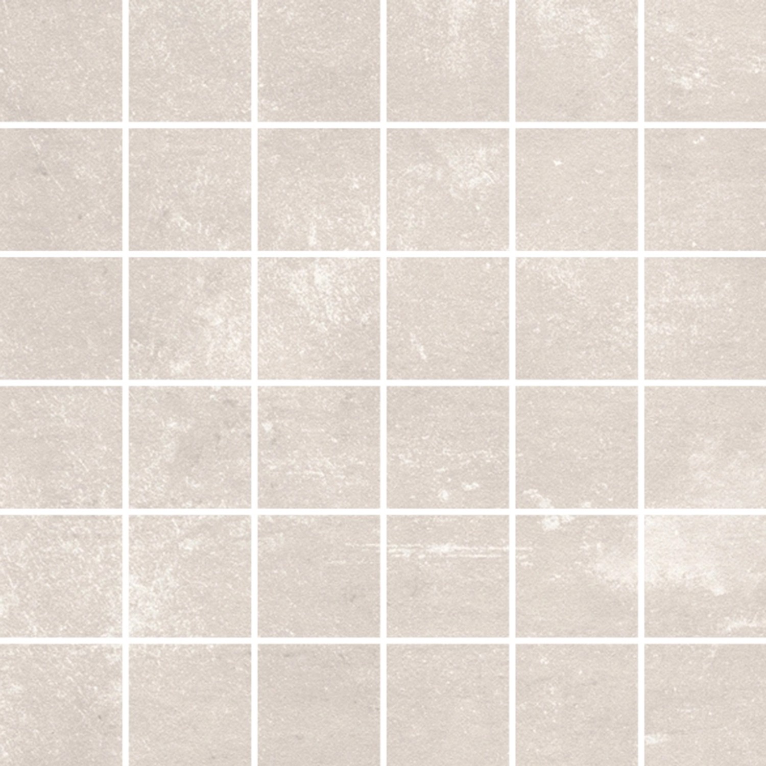 Bild von Mosaikfliese Denver Feinsteinzeug Weiß 30 cm x 30 cm
