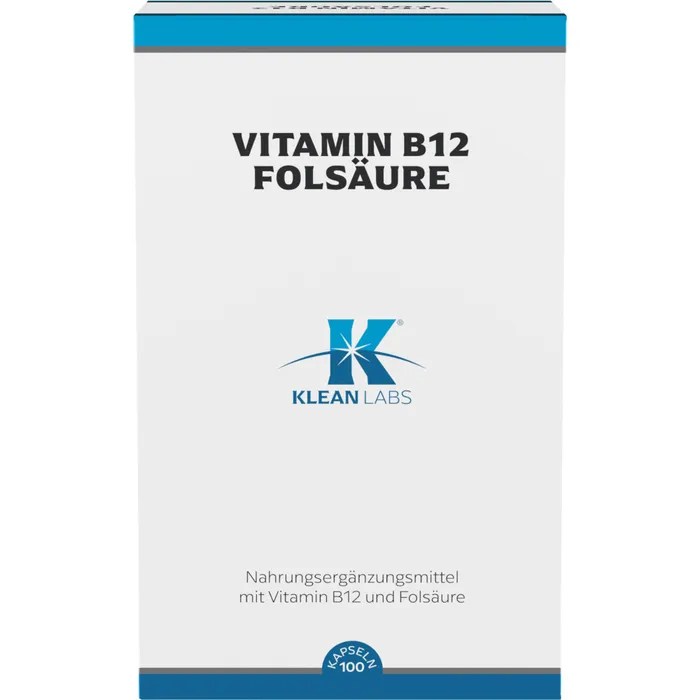 Bild von Vitamin B12 + Folsäure Kapseln - Nahrungsergänzungsmittel