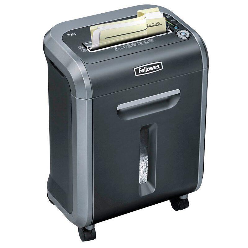 Bild von Fellowes Powershred Aktenvernichter 15 Blatt Partikelschnitt Sicherheitsstufe P-4, O-3, T-4 23 L 79Ci