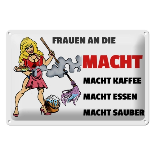 Bild von Hebold Metallschild – Frauen an die Macht
