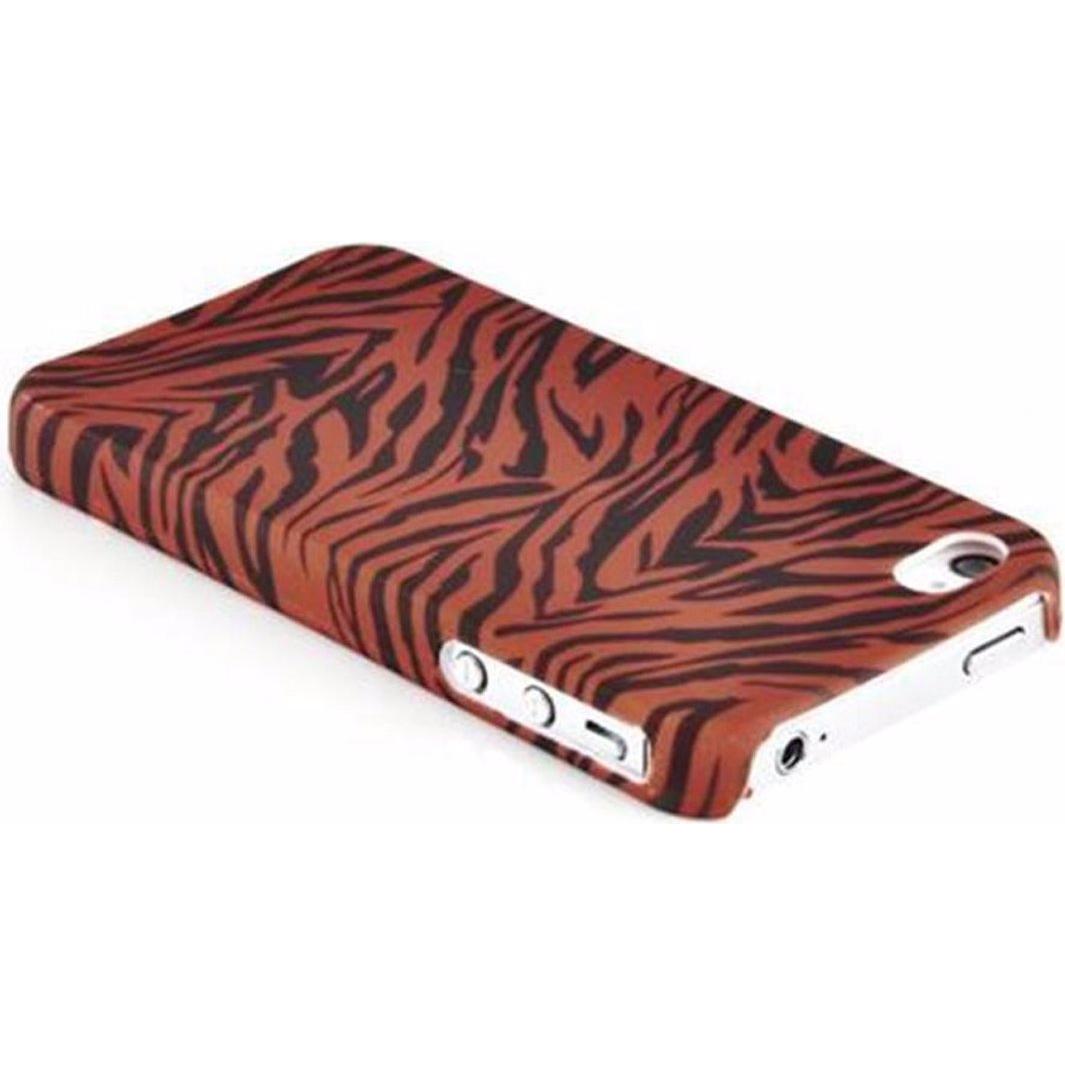 Bild von Cadorabo Hard Cover mit Aufdruck Cover (Apple iPhone 4), Smartphone Hülle, Braun