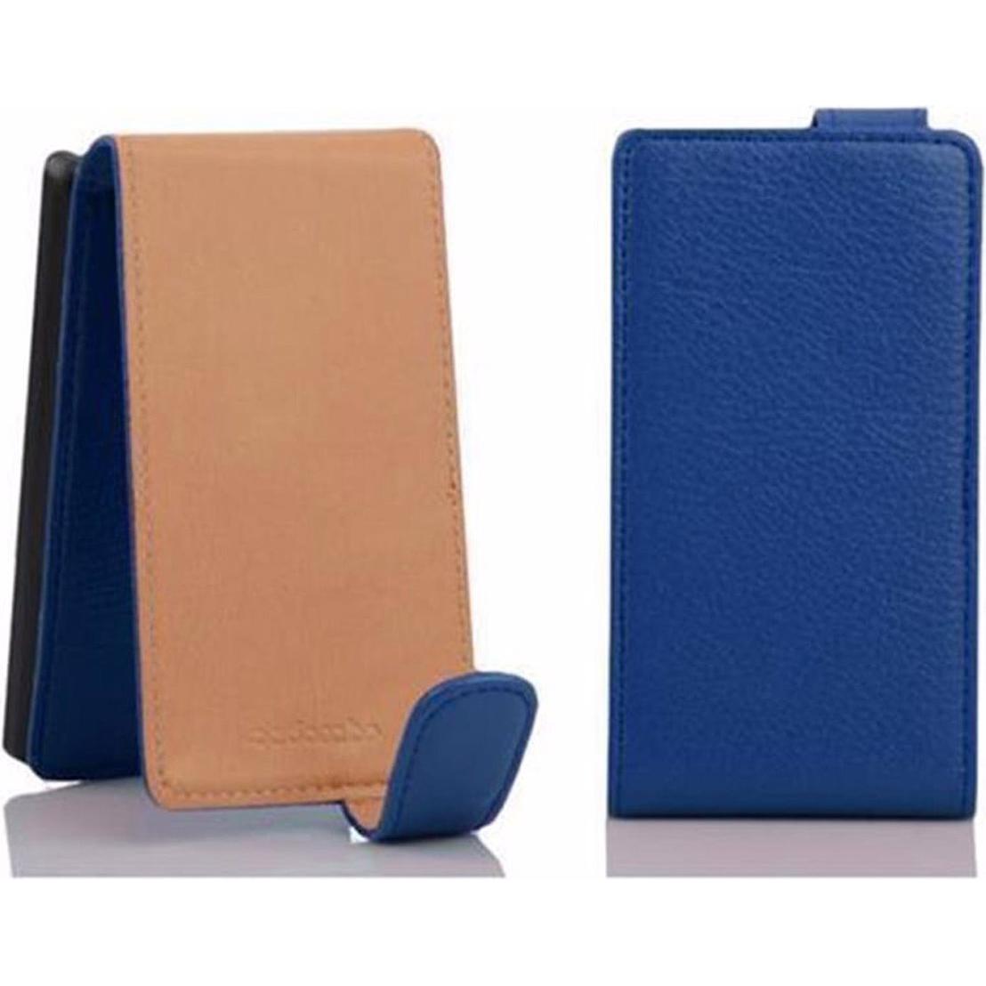Bild von Cadorabo Flip mit Struktur Cover (Nokia Lumia 925), Smartphone Hülle, Blau