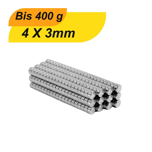 Bild von Magnet Neodym 4mm x 3mm - Supermagnete mit hoher Haftkraft
