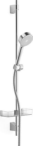 Bild von Hansa Hansabasicjet1 x Wandstangen-BrausensetLänge Brausestange: 960 mmWandmontageFarbe: ChromMaterial: VerbundwerkstoffAnti-Kalk-Technik1-strahligDurchmesser Handbrause: 95 mmAnschlussgröße: G1/2Durchfluss bei 3 bar: 18 l/min.Durchfluss bei 3 bar (Durchflussbegrenzer): 15 l/min.max. Wassertemperatur: +65°CLieferumfang: Handbrause, Brausestange, verstellbare Brausestangenhalterung, Seifenschale, Brauseschlauch (1750mm)