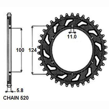 Bild von SUNSTAR 1-3435-43 Kettenrad 43