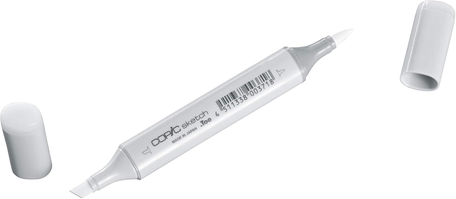Bild von COPIC Sketch Marker Typ C - 10, cool gray No. 10, professioneller Pinselmarker, mit einer Super-Brush-Spitze und einer Medium-Broad-Spitze