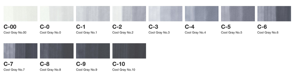 Bild von COPIC® Sketch 12er Grau Set CG Layoutmarker-Set 1.0 + 6.0 mm Mehrfarbig