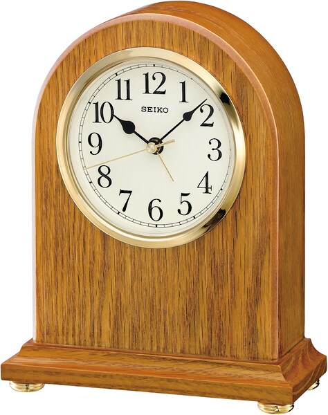 Bild von Seiko Tischuhr »QXE031B«, Wohnzimmer, Esszimmer, Holz, eichefarben
