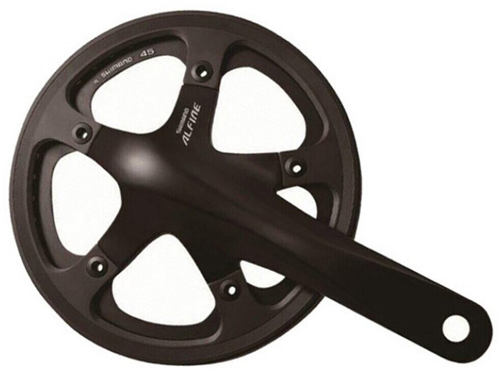 Bild von Shimano Alfine FC-S501 Kurbelgarnitur 45T mit Kettenschutz Außen 2017 MTB, Schwarz
