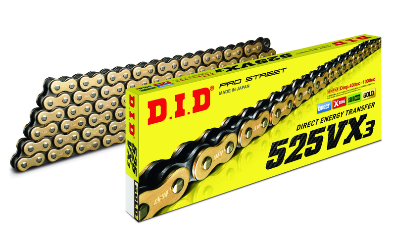 Bild von D.I.D Übertragungskette 525VX3 X-Ring 525 – Gold & Schwarz