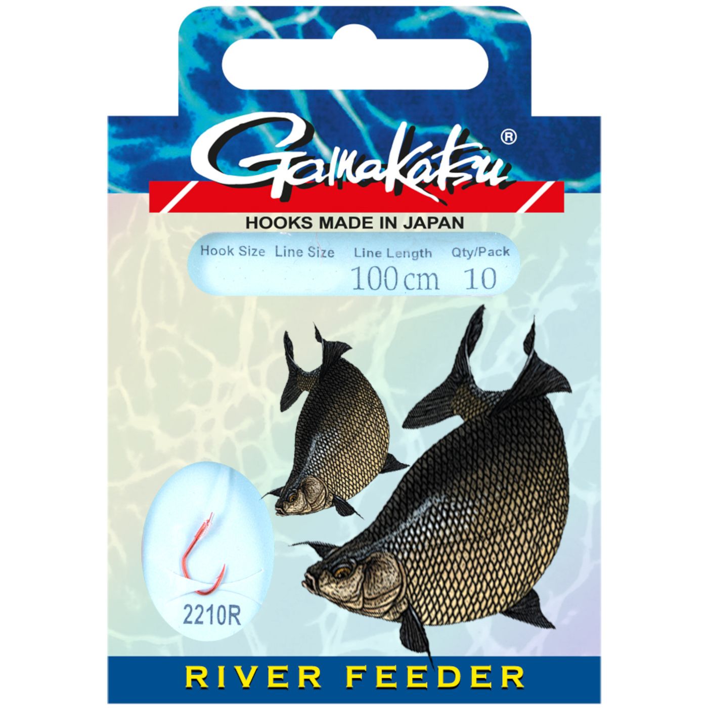 Bild von GAMAKATSU Hook BKD-2210R River Feeder 100cm Gr.10 0,22mm... (3,59 € pro 1 m)