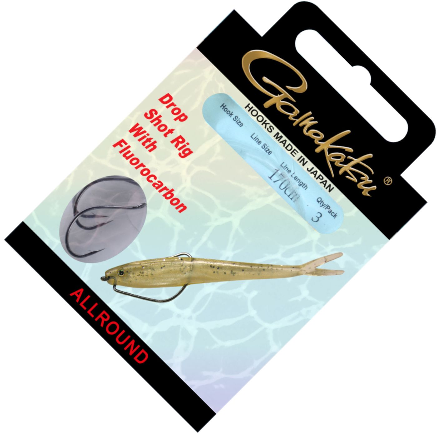 Bild von GAMAKATSU Hook BKD-Drop Shot Rig W39 170cm Gr.2 0,26mm... (2,64 € pro 1 m)