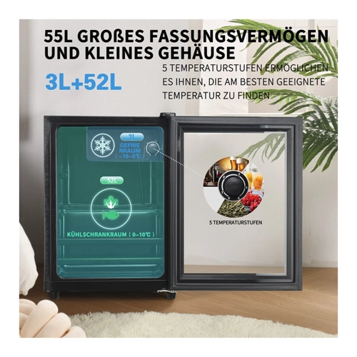 Bild von Rhein Beleuchtung Table Top Kühlschrank SC-55P - Kompakt und leise