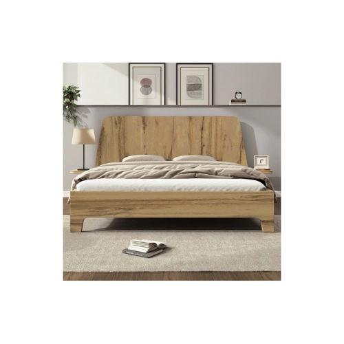 Bild von Gotatee Jugendbett Massivholzbett 160x200cm Doppelbett Bettgestell mit Stauraum-Kopfteil