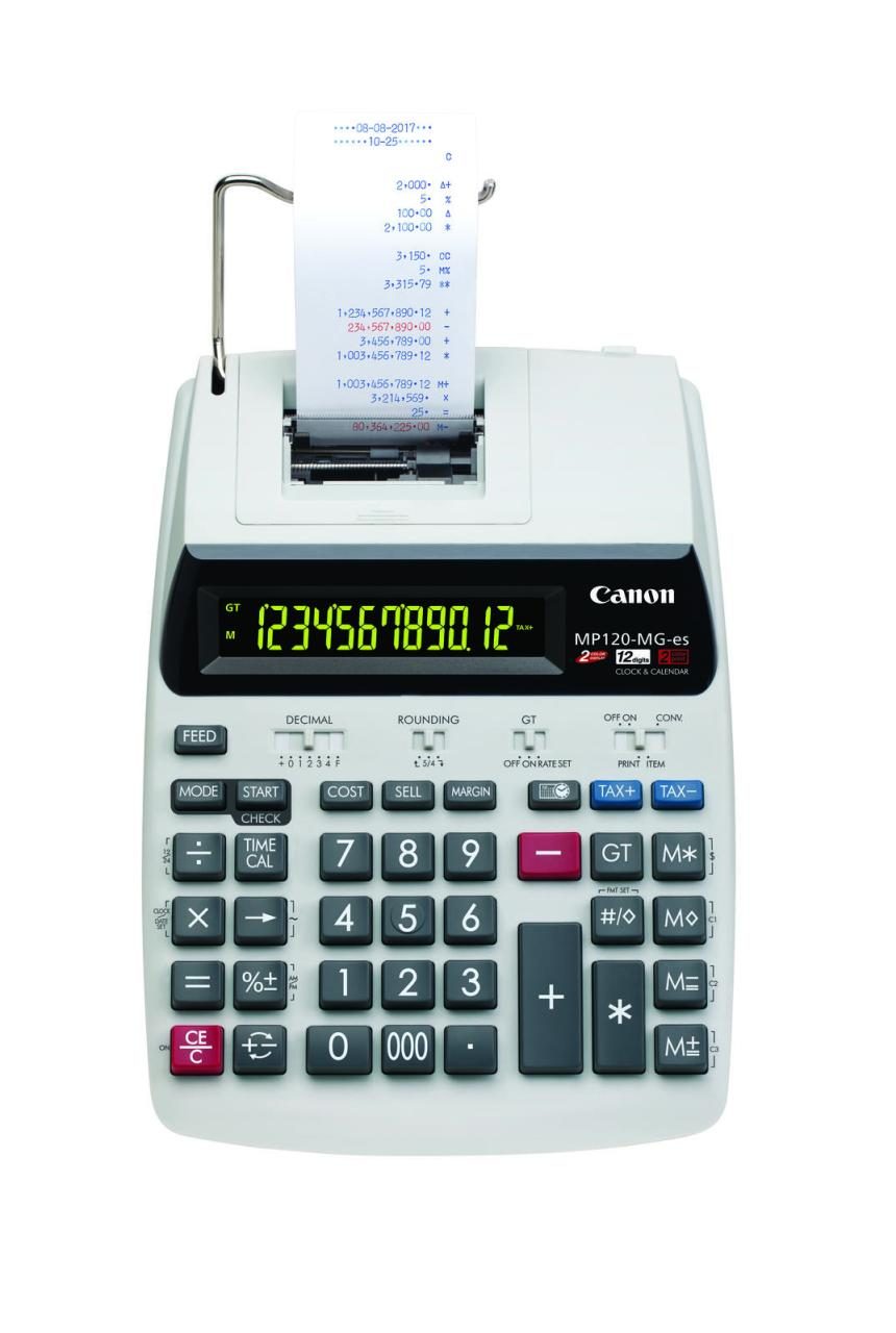 Bild von Canon MP120-MG-es II druckender Rechner 12 Stellen zweifarbiges Display