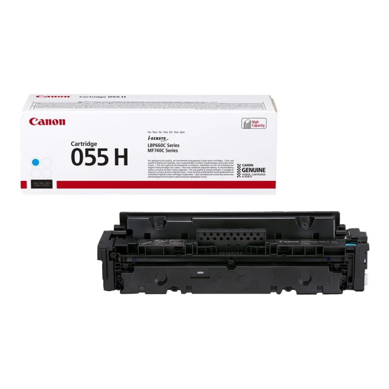 Bild von Canon 055 H - Hohe Ergiebigkeit - Cyan - Original - Tonerpatrone - für i-SENSYS LBP663Cdw, LBP664Cx, MF742Cdw, MF744Cdw, MF746Cx (3019C004)