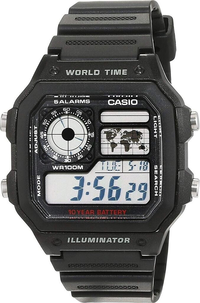 Bild von CASIO TIMELESS COLLECTION Chronograph »AE-1200WH-1CVEF«, Quarzuhr, Armbanduhr, Herrenuhr, digital, Stoppfunktion