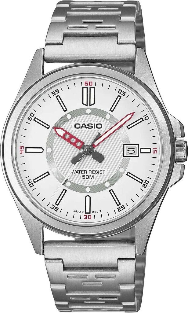 Bild von CASIO TIMELESS COLLECTION Quarzuhr »MTP-E700D-7EVEF«, Armbanduhr, Herrenuhr, analog,Datum,Neo-Display,Armband aus Edelstahl