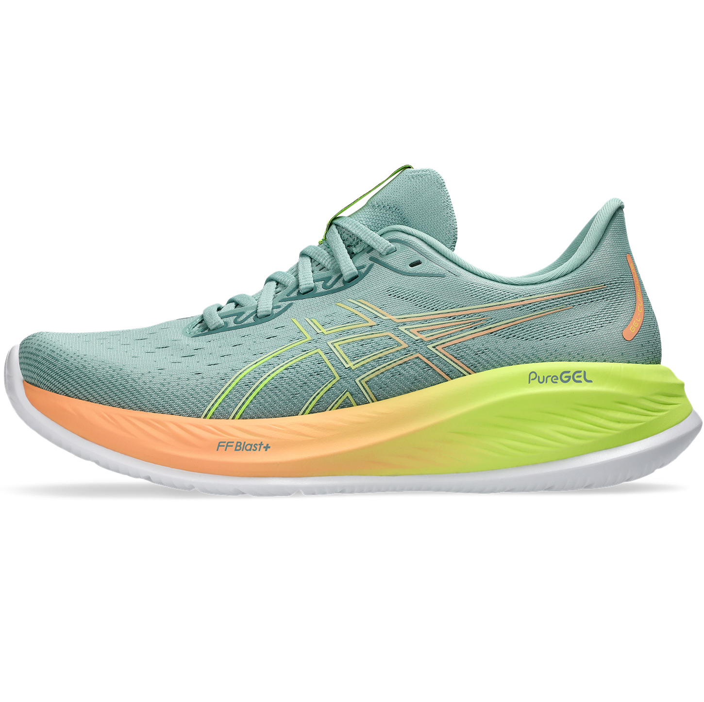 Bild von asics gel cumulus 26 paris laufschuhe grun orange gelb herren
