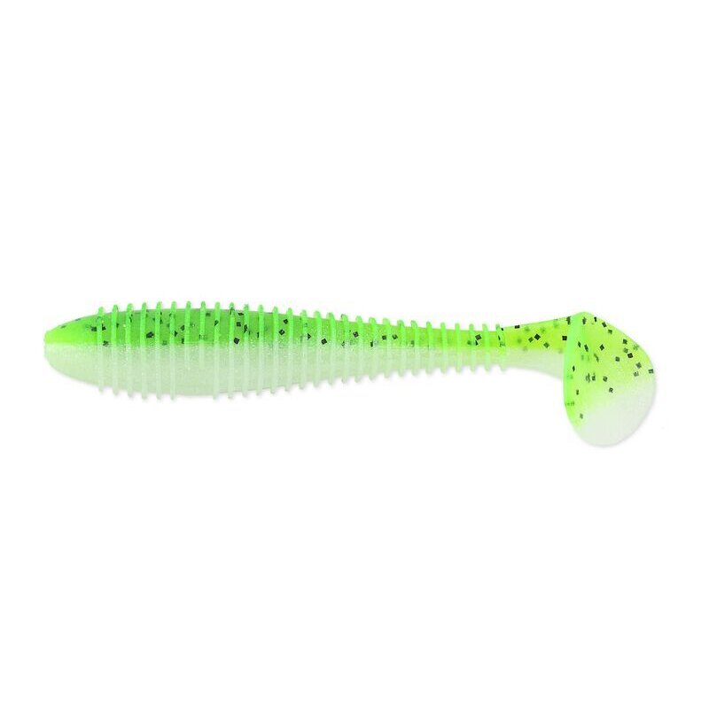 Bild von KEITECH 3.8 Fat Swing Impact 9,5cm 9g Chartreuse Pepper Shad 6Stk."