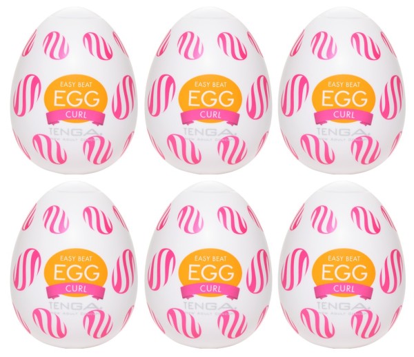 Bild von Masturbator „Egg Curl“ mit gerippter Spiralkugel-Stimulationsstruktur