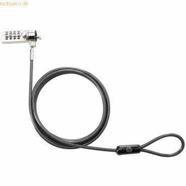 Bild von HP Essential Combination Lock - Sicherheitskabelschloss - 1.22 m - für EliteBook 830 G6, 8770, ZBook 15u G3, 15u G4, 15u G5, 15u G6, 17 G3, 17 G4, 17 G5, 17 G6