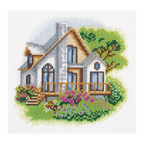Bild von Klart Kreativset Klart Kreuzstichset "Haus an der Waldstraße"
